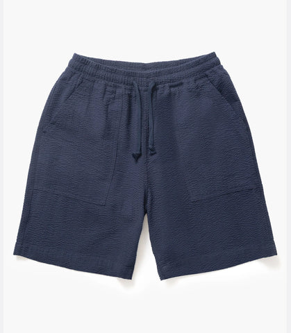 Seersucker Chef Shorts Dark Navy