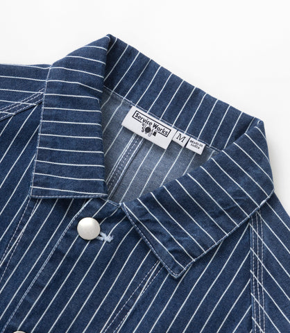 Pinstripe Denim Coverall 2.0 Indigo