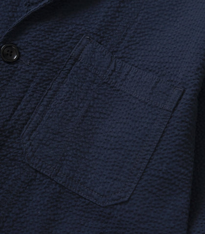 Seersucker Server Suit Jacket Dark Navy