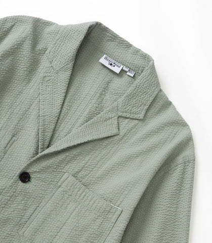 Seersucker Server Suit Jacket Sage