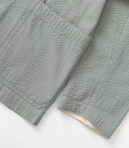 Seersucker Server Suit Jacket Sage