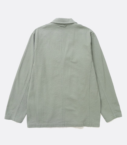 Seersucker Server Suit Jacket Sage