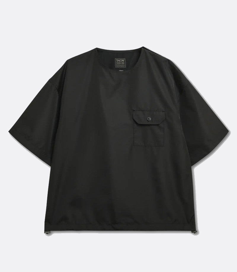 Mountain Crew Neck W-Zip Pocket Cut Sew Black