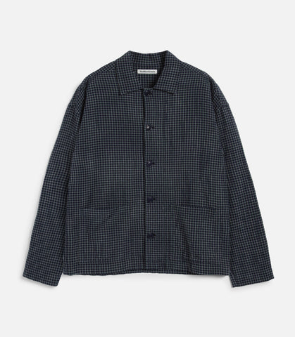 PJ Overshirt Navy waffle check