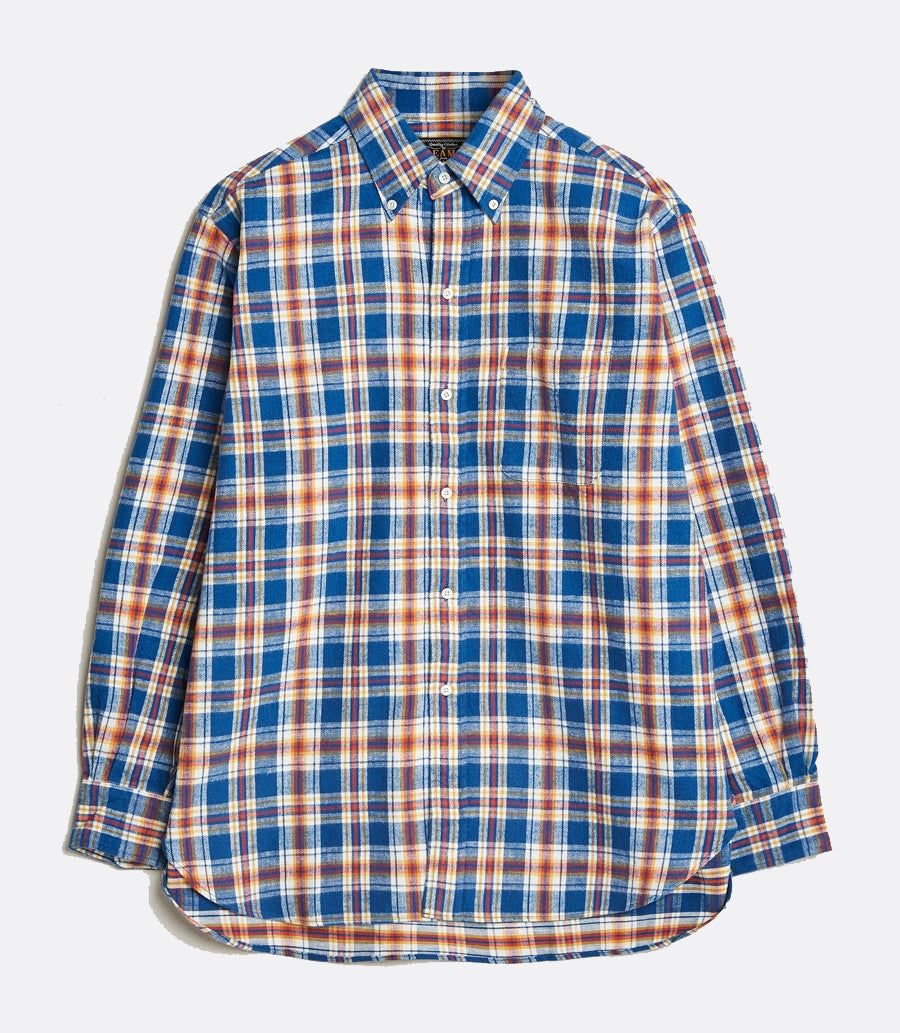 B+ BD BRUSHED FLANNEL SHIRT BLEU