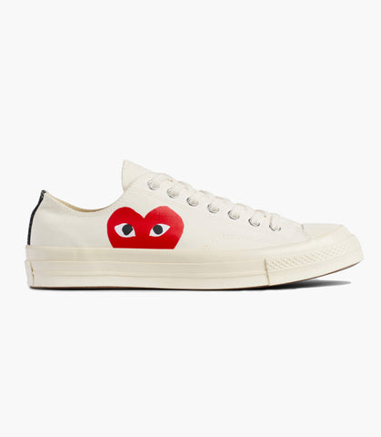 PLAY CDG X CONVERSE CHUCK TAYLOR'70-RED SOLE/LOW TOP/BLACK