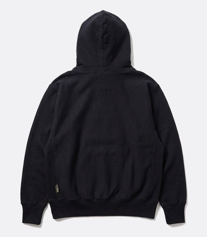 Hooded sweater cross-knit Black