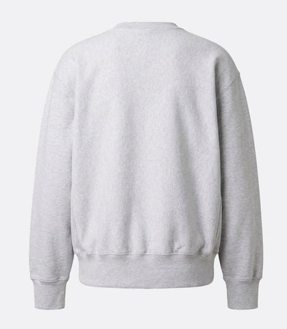 Crewneck sweater cross-knit 12OZ Grey heather
