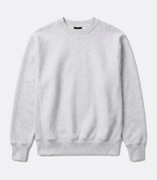 Crewneck sweater cross-knit 12OZ Grey heather