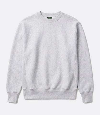 Crewneck sweater cross-knit 12OZ Grey heather