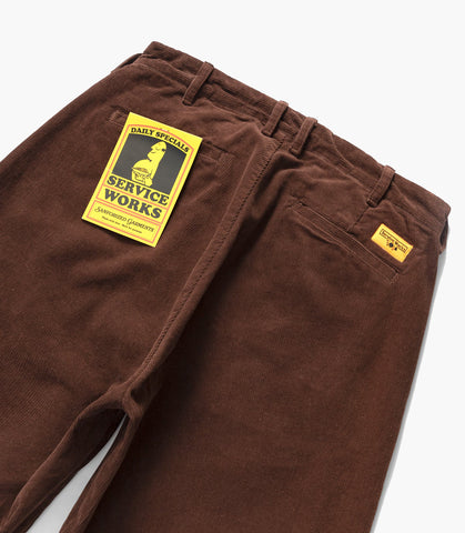 CORDUROY PART TIMER PANT BROWN