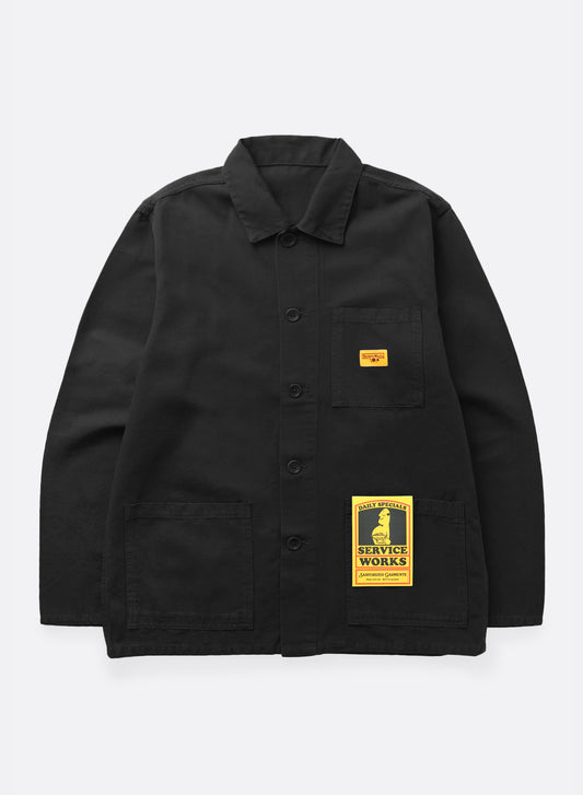 CANVAS COVERALL JACKET BLACK