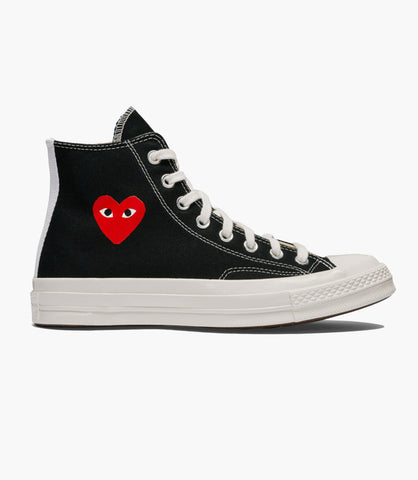 PLAY CDG X CONVERSE CHUCK TAYLOR'70-RED SOLE/LOW TOP/BLACK