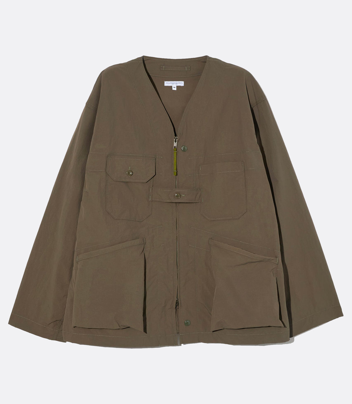 Cardigan Jacket Olive Polyester Taslan