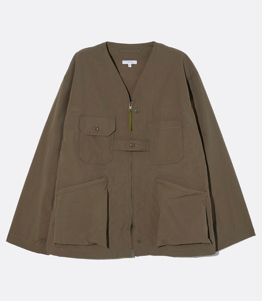 Cardigan Jacket Olive Polyester Taslan