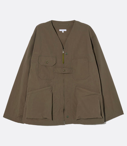 Cardigan Jacket Olive Polyester Taslan