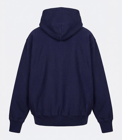 Hooded sweater cross-knit Navy