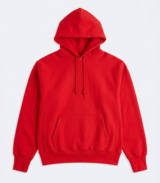 Hooded sweater cross-knit Red