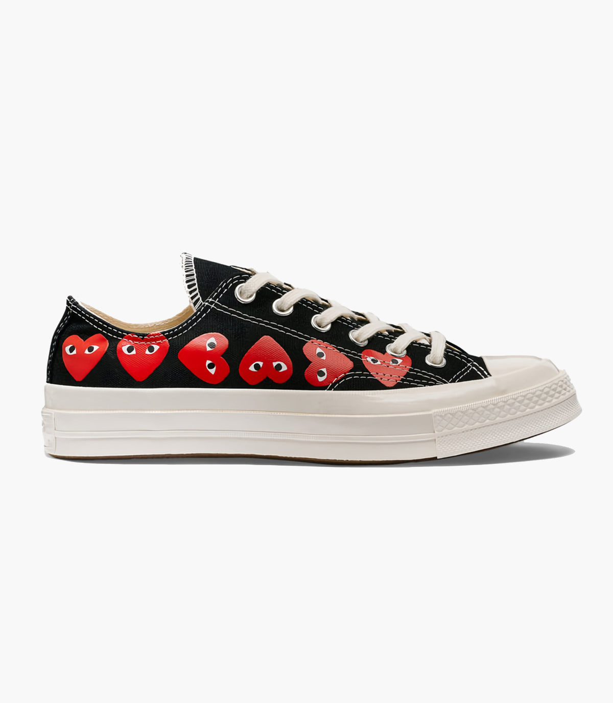 PLAY CDG X CONVERSE CHUCK TAYLOR'70-RED SOLE/LOW TOP/BLACK