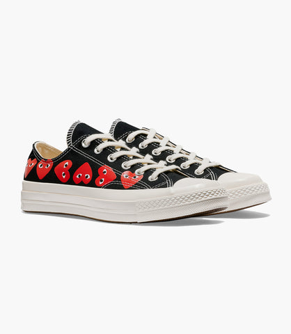 PLAY CDG X CONVERSE CHUCK TAYLOR'70-RED SOLE/LOW TOP/BLACK