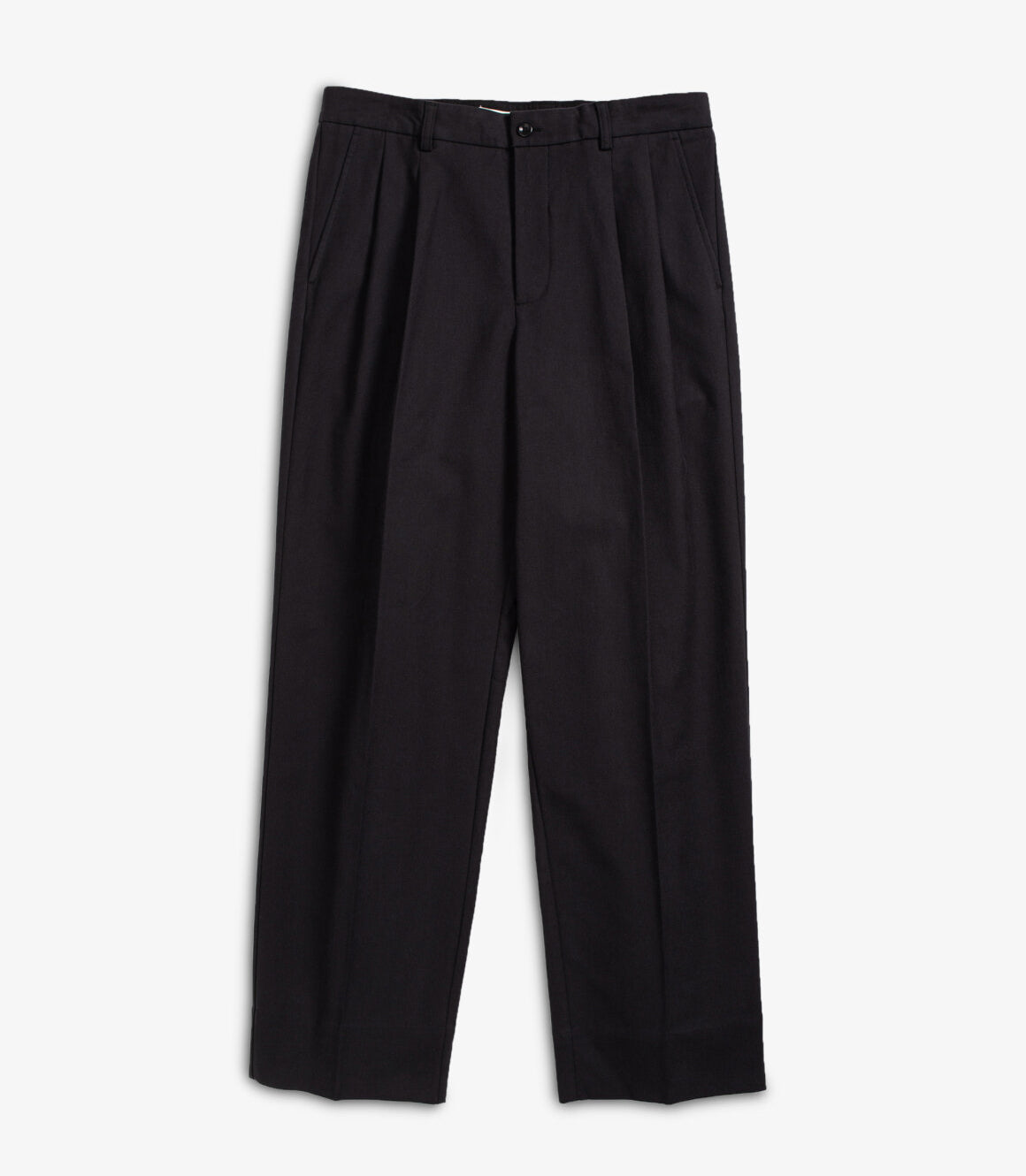 BENN RELAXED COTTON WOOL TWILL PANT BLACK