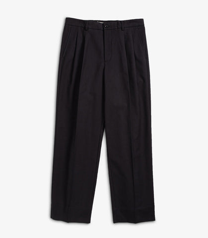 BENN RELAXED COTTON WOOL TWILL PANT BLACK