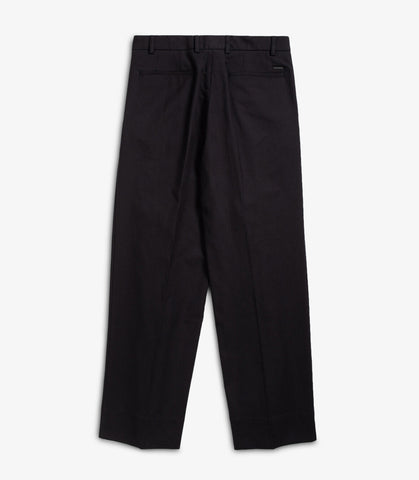 BENN RELAXED COTTON WOOL TWILL PANT BLACK