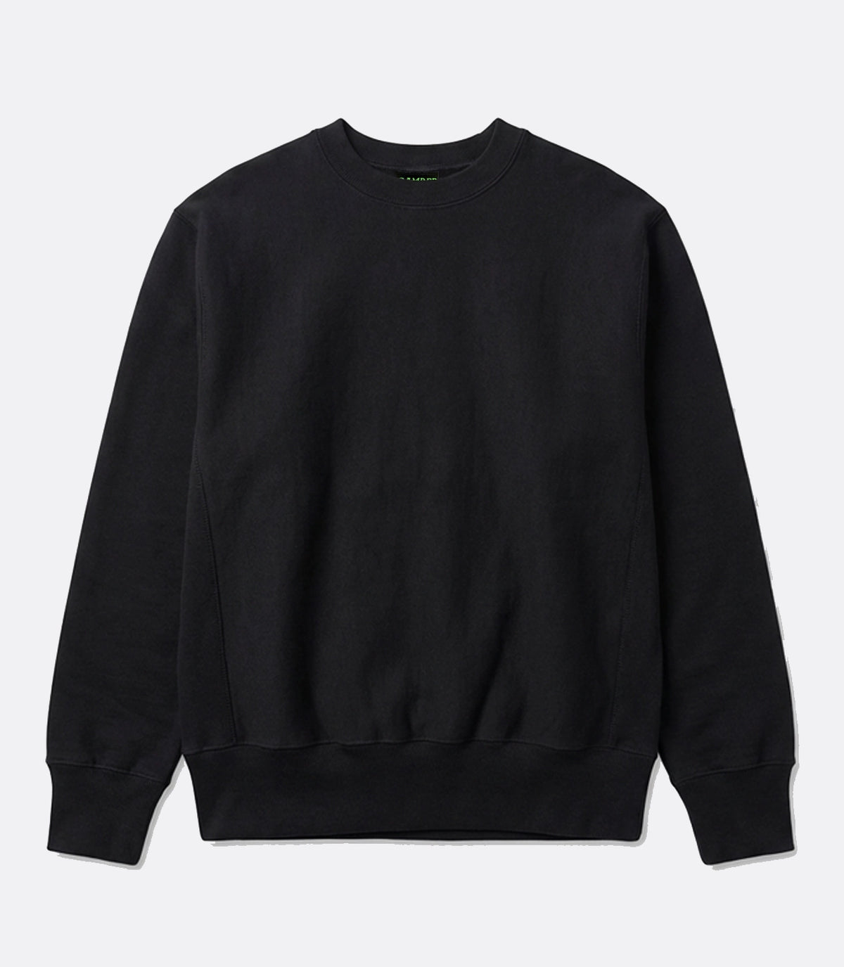 Crewneck sweater cross-knit 12OZ Black