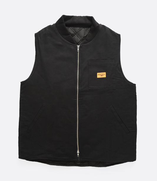 PADDED WORK VEST JACKET BLACK